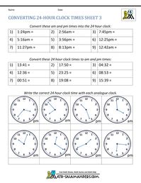 Convert between 12 and 24-hour clock times.