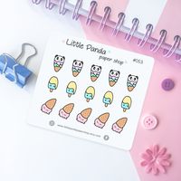 One mini sheet of kiss cut planner stickers printed on high quality matte paper, exclusively hand drawn by me. These super cute colourful ice creams are perfect for when you're craving something sweet or want to embelish your favourite planner! Some colors may vary a little depending on your screen and browser configurations All orders are shipped within 1 to 3 business days unless otherwise stated, and don't forget to check out our shop policies and FAQs for any questions you might have.  A million and one thank you's for shopping at Little Panda Paper Shop! Your support is so, so important.