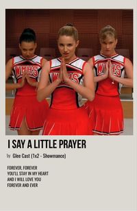 minimal polaroid song poster for i say a little prayer by the glee cast