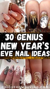 Get ready to ring in the new year with style! These 30 Stunning New Year’s Nail Ideas are all about making a bold statement and starting the year off right. Go for sparkling gold and silver glitter designs that capture the party vibe, or opt for sleek black nails with metallic accents for a chic, sophisticated look. Whether you prefer confetti-inspired patterns, ombre glitter tips, or minimalist elegance with subtle sparkles, these nail designs are perfect for any New Year’s celebration.