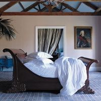 Brodsworth Wooden Sleigh Bed | Hand Carved Wooden Beds | AND SO TO BED