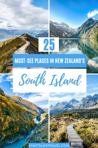 Are you thinking about travelling to New Zealand? The South Island is the best place for both a winter and summer holiday. For the ultimate New Zealand South Island itinerary, this post has everything you need to know. From gorgeous lakes to mountains you can hike, you need to add these 25 places to your New Zealand itinerary for the ultimate New Zealand experience. #newzealand #newzealandtravel #newzealandsouthisland #southisland