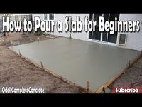 How to Pour a Concrete Slab for Beginners DIY - YouTube