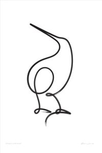 The New Zealand kiwi in our series of continuous line native bird designs.