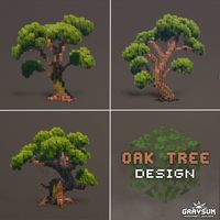 Minecraft Fantasy Oak tree pack to download for patrons!