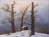 Caspar David Friedrich "Dolmen in the Snow" c. 1807