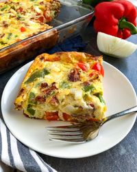 HEALTHY EGG & SAUSAGE CASSEROLE - Nutritionist Mom