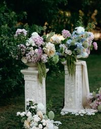 Wedding floral ceremony arrangement 