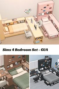 Discover this incredible Sims 4 bedroom and dorm CC set at number 3f on my CC download list! This cozy setup is perfect for any Sims 4 dorm or bedroom, featuring a sleek bed frame, flexible bedding options for single and double beds, plus plenty of storage with shelves, cabinets, and under-bed drawers. Essentials like a modern desk, shelf unit, books, light switches, and a chic glass door make it an organized, aesthetic dream space! Ideal for achieving that modern, clutter-free look that feels both stylish and functional.