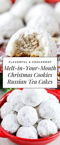 These Melt-in-Your-Mouth Christmas Cookies, also known as Russian Tea Cakes, are a holiday must-have! With their buttery goodness and delicate texture, they’re perfect for spreading festive cheer at holiday gatherings or cozy family evenings.