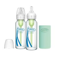 Dr. Brown's Anti-Colic Options+ Glass Baby Bottle - 8oz/2pk