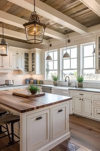 Timeless Elegance: Farmhouse Kitchen With White Cabinets - Quiet Minimal