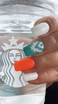 Aztec southwest inspired nail design