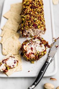 Cheese Log with Cranberries, Pistachios, Bacon and Honey | Cravings Journal