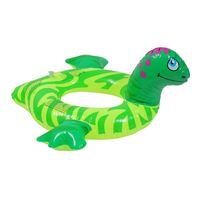 "Find the Swim Central 24\" Inflatable Green Dinosaur Swim Ring Tube Pool Float at Michaels. com. Toss this adorable dinosaur pool ring in the pook and watch your little ones have a blast! Toss this adorable dinosaur pool ring in the pook and watch your little ones have a blast! It will allow your child's body to be partially submerged in the water while cooling off and soaking up the sun. Details: Green Heavy duty vinyl Suitable for ages 2 years and up For outdoor or outdoor useNote: This is no