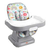 You and your little foodie will have everything you need from a full-size high chair in a compact and portable seat with the Fisher-Price SpaceSaver Simple Clean High Chair. The wraparound, deep-dish tray helps keep the baby from pushing food onto the floor, and the tray liner easily lifts out for quick cleaning in the dishwasher. With 3 recline positions, you can adjust the seat’s position to grow with the baby over time and even convert the chair to a toddler booster seat! Max weight: 50 lbs (