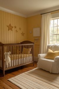 Discover yellow nursery themes that bring joy and tranquility to any child's room. From pale to bright shades, and even elegant mustard tones, these designs are perfect for boys, girls, or a gender-neutral setting. Create a harmonious balance with bold and subtle touches, ensuring a delightful atmosphere that fosters growth and creativity.