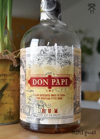 Annonce grossesse originale: étiquette rhum DON PAPI ©mimigrandit