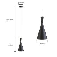 Corrigan Studio® 9.06 In. 1-Light Matte Black Pendant With Triangel Shape, Nordic Style | Wayfair