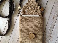 "This Boho Chic Phone Bag is easy to make for Intermediate Crocheters. Again, having desire to create a quick and easy pattern, I have used 50g of DK cotton yarn to make this wonderful Cross Body Phone Bag. The pattern is written in 2 sizes,  suitable for most modern smartphones. The CHART of a flip is included to the pattern.  There is also a video on Youtube how to crochet the bag in one size - https://youtu.be/yniHm8B2j_k. --------------------------------------------------------- IMPORTANT: T