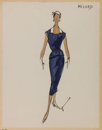 Carven P/E 1957 "Milord". Croquis de la Maison.