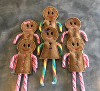 Cute Gingerbread Candy Cane Holders Your Choice of Color in - Etsy