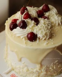 Pure indulgence wrapped in sweetness! 🍒🎂 This white forest cake with fresh cherries and white chocolate drip is a celebration of flavor and elegance. Perfect for making birthdays even more special! 🎉 Craving something like this? Let's create a custom cake for your next celebration. WhatsApp us to place your order now! #WhiteForestCake #CherriesOnTop #HomeBakerLove #CustomCakes #SweetCelebrations