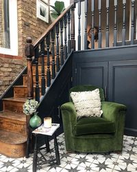 Elusive Muse | Whew...............I am green with envy again over this beautiful velvet chair! It looks amazing against the dark walls and I just love… | Instagram