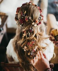 floral crown for wedding up do