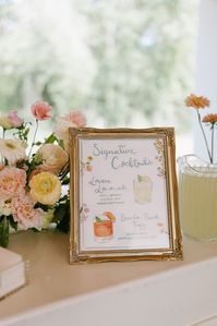 Samantha and Jose's pastel garden wedding at The Grand Lady was beautiful and full of personal touches. From mismatched pink and yellow bridesmaid dresses, to a custom wedding crest displayed throughout their signage, the day couldn't have been more perfect!

Custom menus, yellow napkins and pink flowers. Wedding head table inspiration, custom signature cocktail menu

Bianca Nichole and Co | Austin Wedding Planners | Darce Ross Photo | Grand Lady Floral | Lauren Q Studio