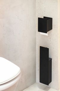 Black Toilet Holder Modern Toilet Paper Dispenser No Drilling - Etsy