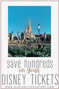 Are you paying full price for your Disney Tickets? Stop! With these easy tricks and sources, you will NEVER have to pay full price for your Disney Tickets again! Click to find the cheapest place to buy Disney tickets, learn how to get cheaper Disney tickets, and use some amazing Disney budget tips so you can have a nice Disney vacation without breaking the bank! #disney #disneytips #familytravel #budgettips