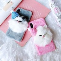 Candy Plush Toy iPhone Case Cute Cat Winter Phone Cover Christmas Gift – LABONNI