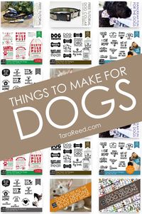 Lots of ideas of things to sew for dogs, gifts to make dog lovers with dog svg Cricut files, dog bandana tutorial and more. Let's show our love for dogs with a round up of dog themed projects for both dogs and humans alike!