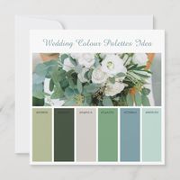 Wedding Color Palettes Idea Card | Zazzle