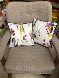 Student Drawn throw pillows