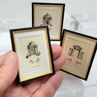 3 Pc Artisan Dollhouse Miniature Framed Prints McBay 1:12 Scale 30  | eBay