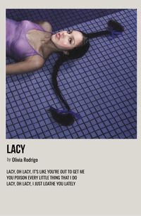 minimal polaroid song poster for lacy by olivia rodrigo