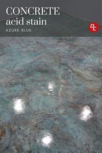 Easily the most striking of the Acid Stain Colors, Azure Blue Concrete Acid Stain delivers an aqua-topaz mineral finish that will wow your family, friends, and neighbors. 

When used alongside Brown or Red Concrete Acid Stain Colors, Azure Blue creates a stunning similarity to true marble. Azure Blue Concrete Acid Stain should never be applied to a wet or damp surface, as this results in a black and brown spotting on the stain’s surface. Azure Blue is recommended for indoor projects only.