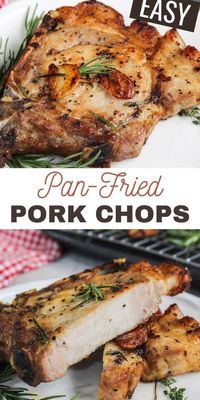 Pan-fried pork chops with bone-in is an easy skillet recipe that anyone can master. Pan-frying pork chops results in a crisp outside and juicy inside. Although you can use boneless pork chops, bone-in ones have much more flavor.