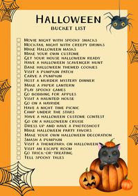 Free printable Halloween bucket list | 27 fun Halloween ideas for families. Activitis for toddlers, teens, college students and adults. Hayride, pumpkin carving, Halloween treats DIY, Halloween decoration and more. Halloween ideas for children. Halloween activities for toddlers. Halloween free printable.