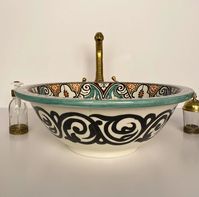 Ceramic Sink for Bathroom 100% Handmade,best Deals Etsy,vessel Sink,custom Sink Vanity,pottery Handmade Sinks for Bathroom Decoration. - Etsy