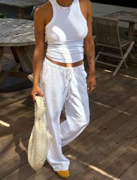 High Fidelity Pant | White Linen – Rumored