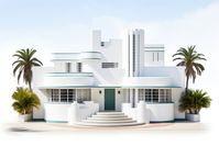 Art deco house style architecture building villa. AI generated Image by rawpixel. | free image by rawpixel.com / ploypalyn