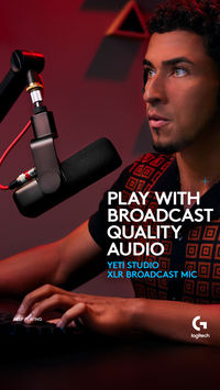 Play with broadcast quality audio with the Yeti Studio active dynamic XLR microphone.