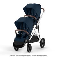 As your family grows, convert the Gazelle S (version 2) from a single to a double stroller with a second full size seat to allow two children to ride at the same time. Each Gazelle S seat can be used in parent-facing or forward-facing mode and can be attached on either the stroller’s upper or lower positions. Features Easily converts your Gazelle S from a single to double stroller without additional adapters Full-sized seat supports a child up to 50 lbs One-Pull Harness: User-friendly harness sy