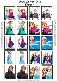 Jogo da memoria - Frozen