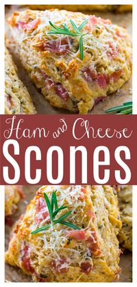 Rosemary, Parmesan, and Ham Scones - Baker by Nature