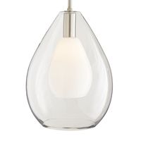 49174 - Nala Pendant - Brushed Nickel, Clear Glass