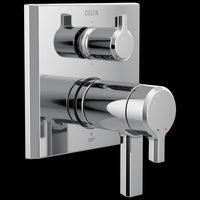 TempAssure® 17T Series Valve Trim with 6-Setting Integrated Diverter in Lumicoat Chrome T27T999-PR | Delta Faucet